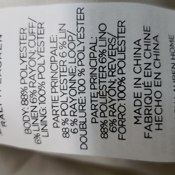 Lauren Ralph Lauren NWT Linen Blend Metallic Gold Detail Christmas Stocking - Picture 5 of 6